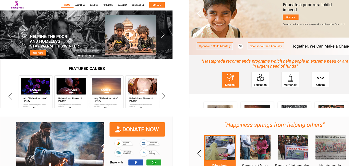 Hastprada Donation Website
